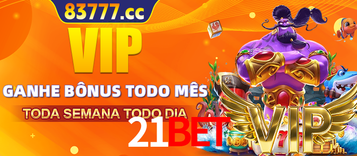 Banner promocional do 21bet oferecendo 100% de recompensas adicionais contínuas para quem fizer o login diário (Daily sign-in), com um mascote de coelho.